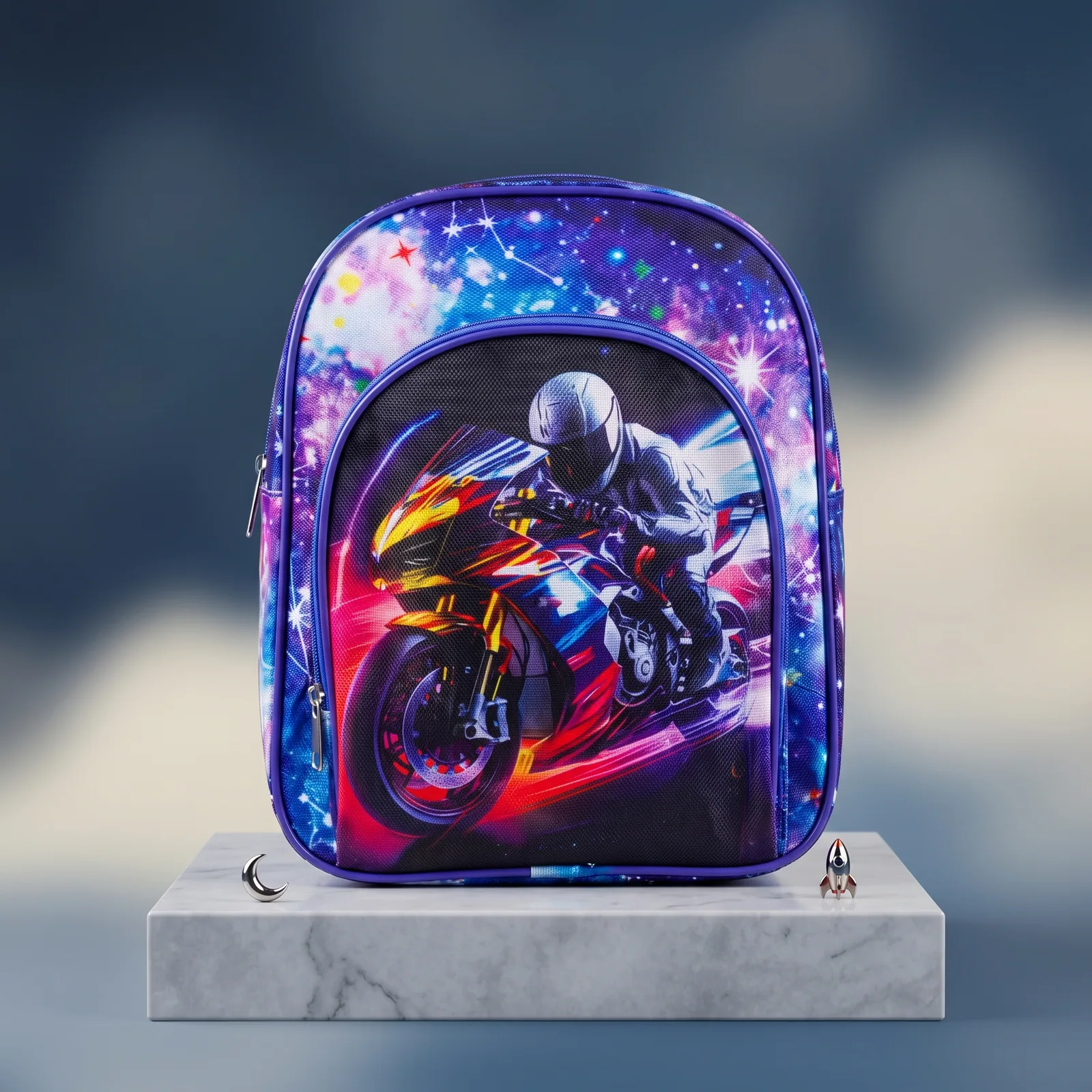 شنطة روضة - راكب الدراجات النارية 🏍️