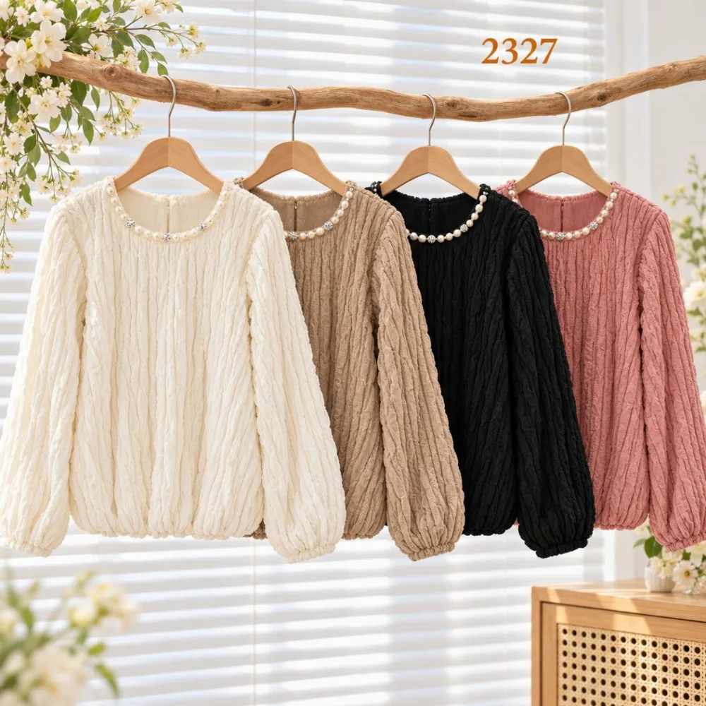 بلوزة بناتي كم طويل- 2327