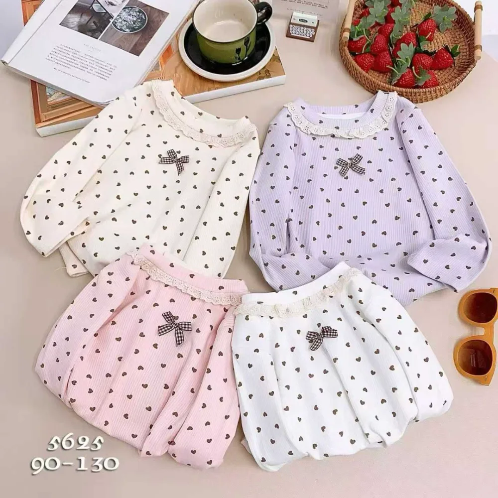 بلوزة بناتي ريب بقلوب 🎀