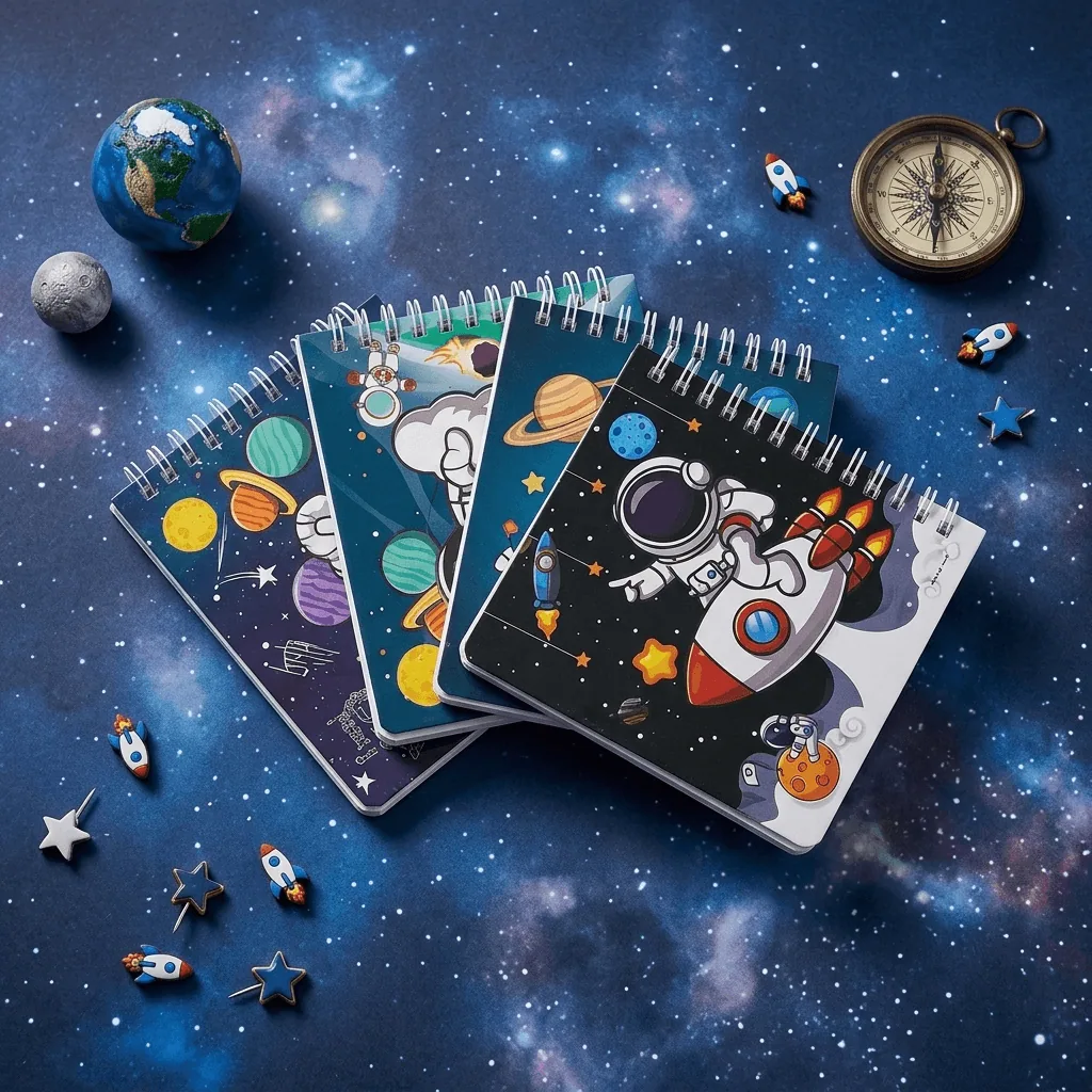 دفتر الملاحظات الفضائي للأطفال | Space Adventure Notebook