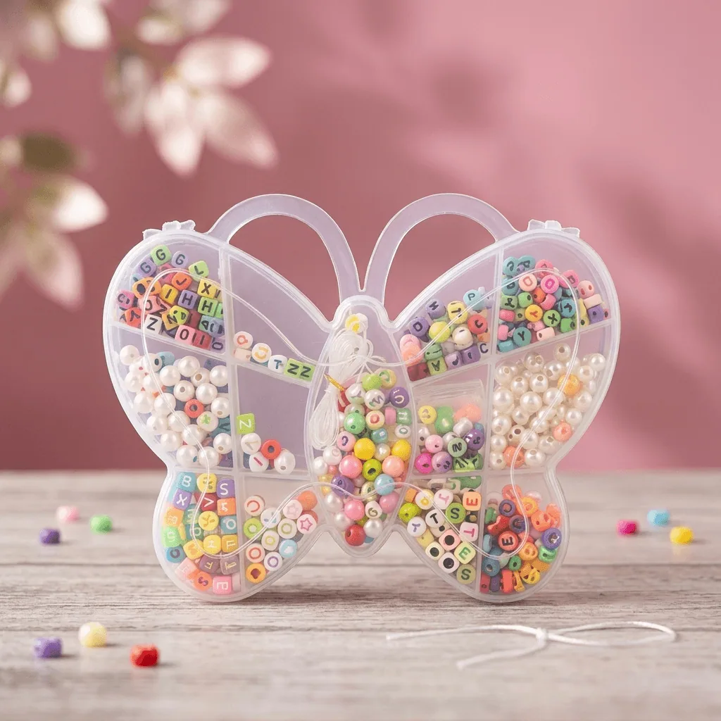 طقم الخرز DIY بشكل فراشة 🦋