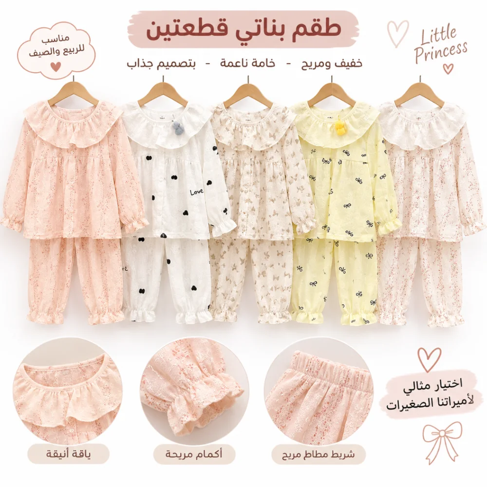 بيجامة بناتي شي إن قطعتين كم – كشكش 🌸