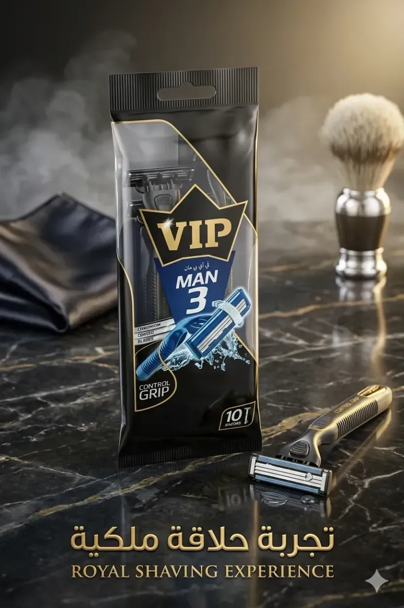 شفرات حلاقة" vip man 3 " ١٠ قطع