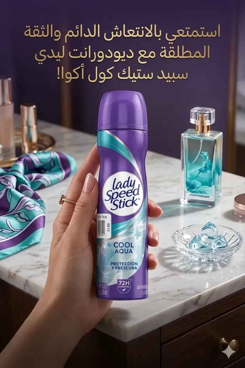 ليدي سبيد ستيك "كول أكوا" (Lady Speed Stick -برائحة الزنبق والياسمين Cool Aqua)