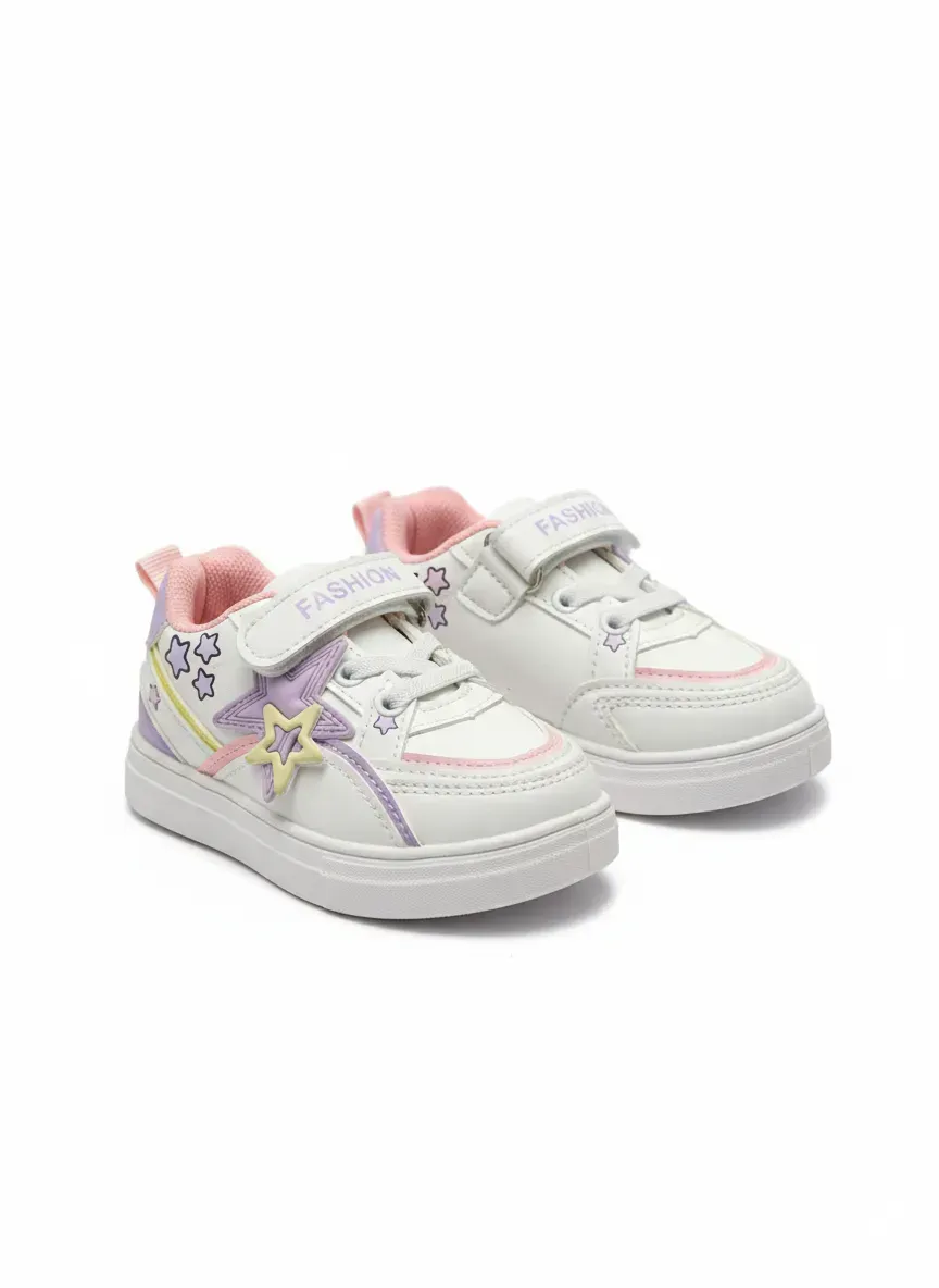 حذاء Fashion بناتي بتصميم نجوم مضيئة لإطلالة عيد مميزة