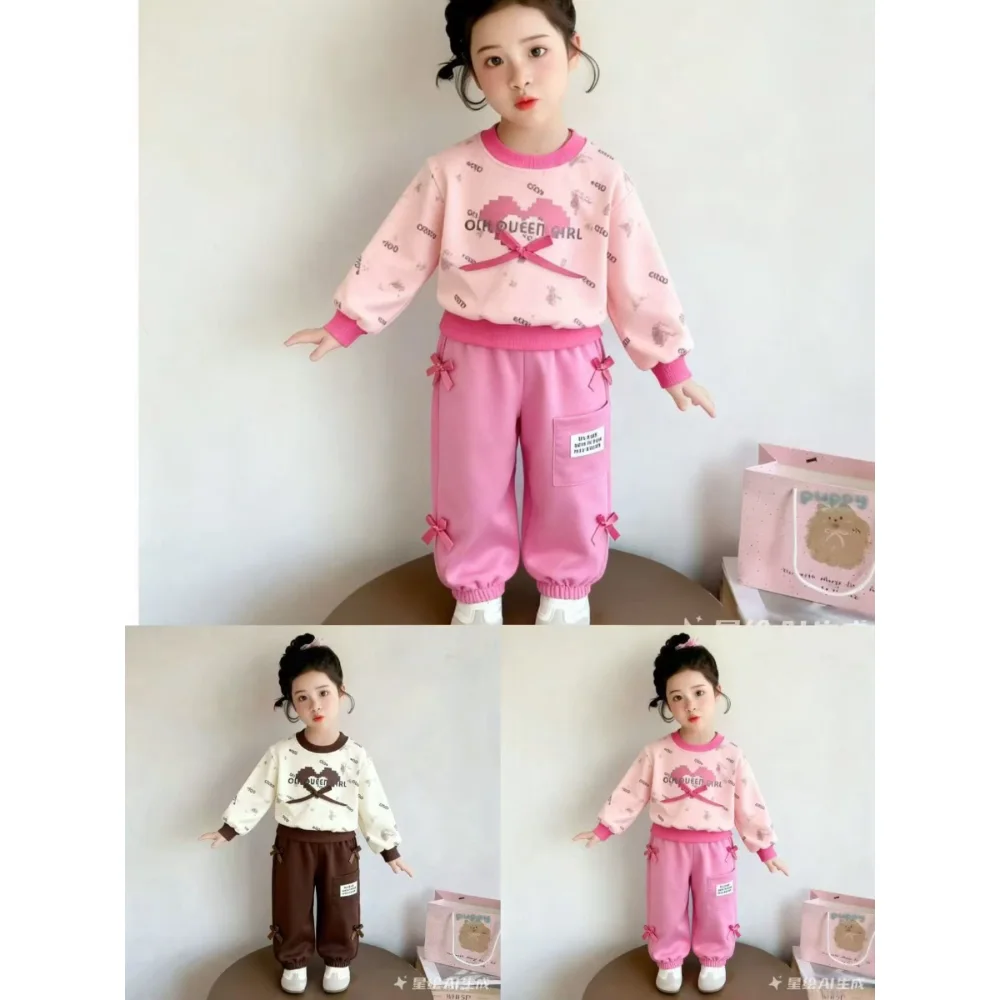 طقم بناتي رياضي بفيونكات 🎀ALO