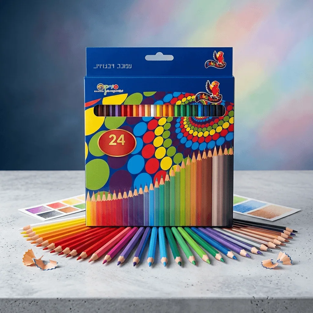 طقم أقلام تلوين خشبية Tuki Colour (24 لون) 🌈
