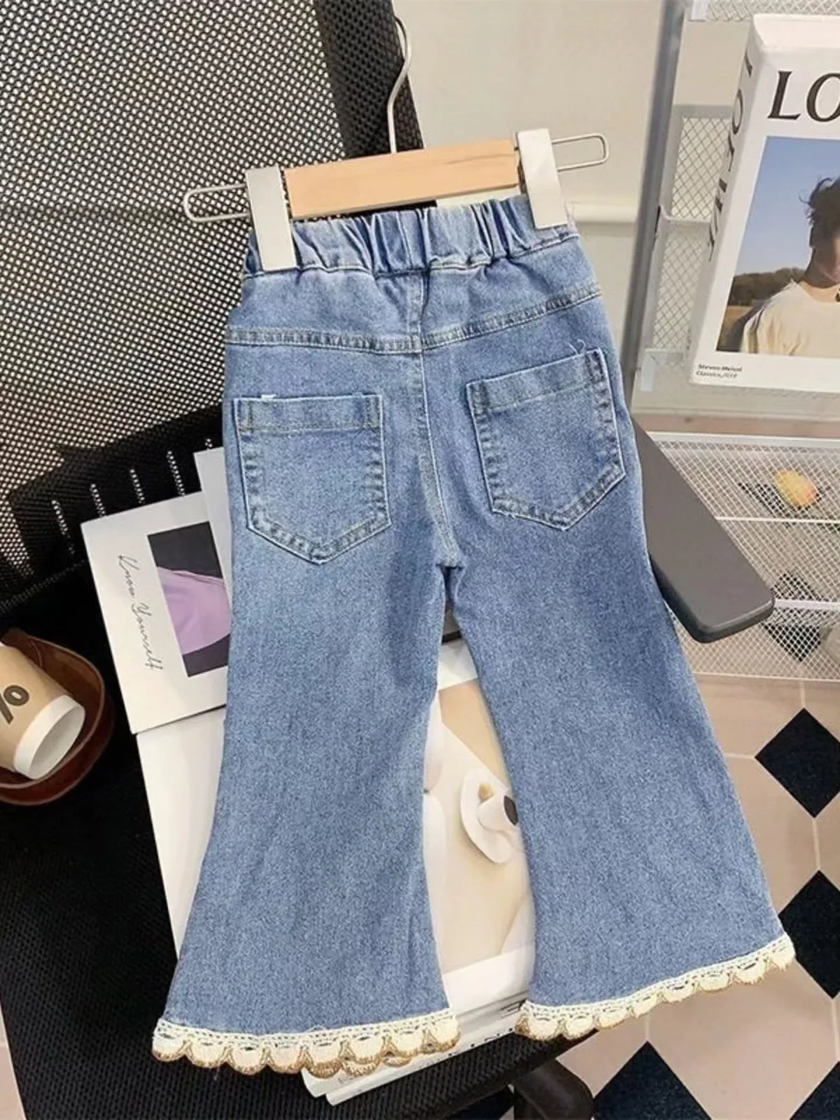 بنطلون كابوي بناتي Wide Leg