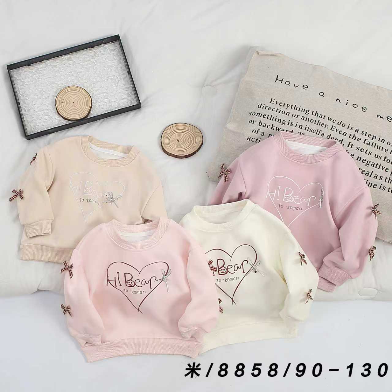 سويت شيرت بناتي قلوب وفيونكات 🎀