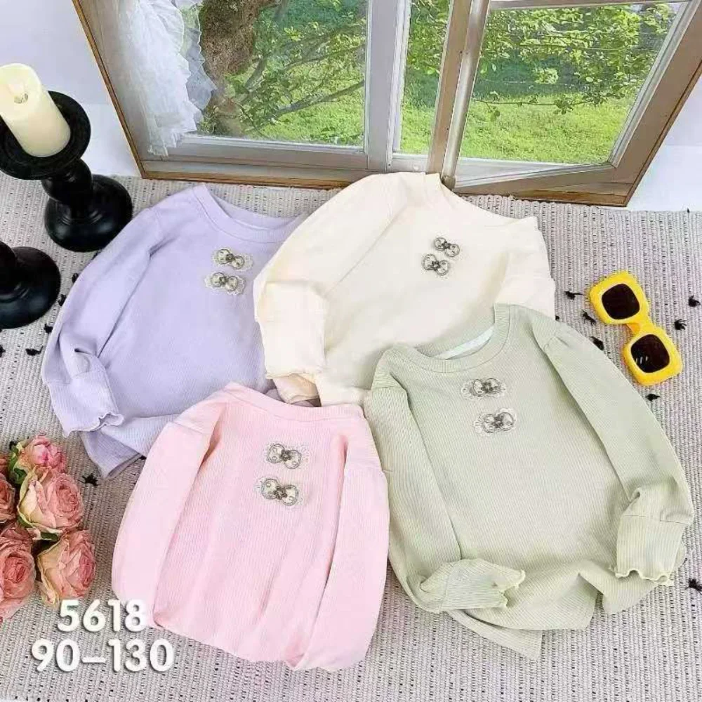 بلوزة بناتي ريب بفيونكات 🎀